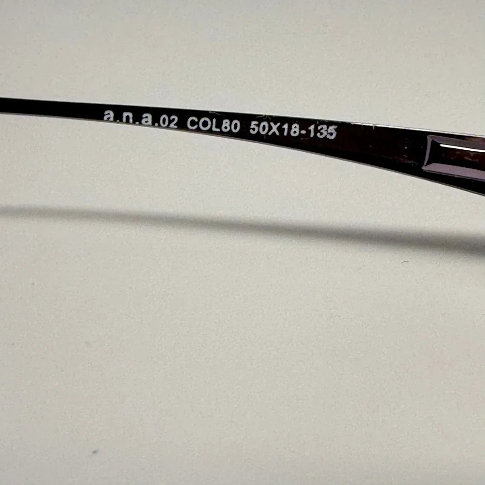 a.n.a. A New Approach Purple Rectangular Eyeglasses Frames a.n.a.02 50-18-135